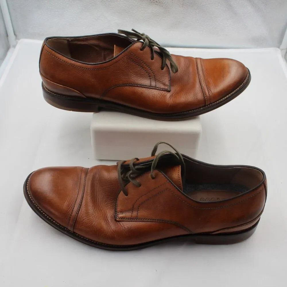 Johnston & Murphy J&M 1850 Men 13 M Cap Toe Derby Oxford Leather Shoes Brown Tan